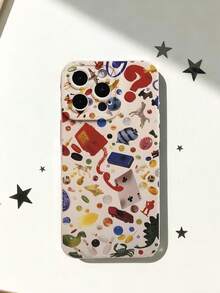 Floral Last Century Toy Liquid Silicone Mobile Phone Case Full-Body Protection Shockproof Anti-Fall TPU Soft Rubber Case Compatible With IPhone 13/11/17/17pro/16/14/15/15pro/15 Plus/15 Promax/7plus/8plus/X/Xs Max/Xr/11pro/12pro/13pro/14pro/12mini/13mini/11promax - Multicolor - View 1