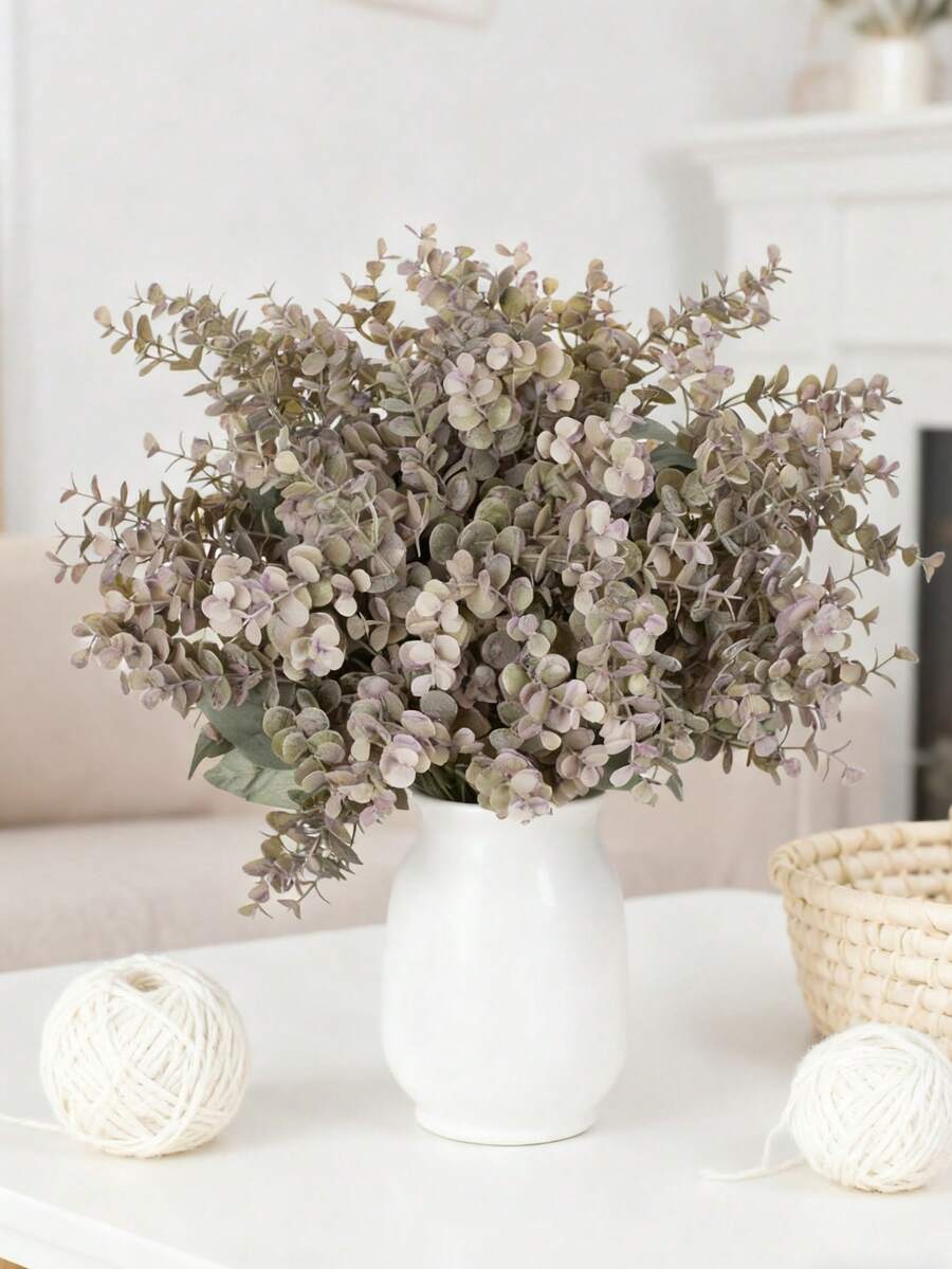 1/80 قطعة ، طول 12.99 بوصة ، باقة أوراق دائرية اصطناعية ، باقة نباتات مزيفة ، زهور اصطناعية ، مركز زهور مزيف ، مناسب لباقة زفاف DIY ، حفلة ، منزل ، غرفة المعيشة ، المطبخ ، الحديقة ، الفندق ، المكتب ، إكليل DIY ، هدية ، ديكور طاولة ، ديكور عيد الميلاد ، ديكور داخلي / خارجي ، زهور بلاستيكية مزيفة بالجملة لديكور المزهريات ، ديكور منزلي ريفي ، زفاف بوهيمي - أرجواني فاتح - مشاهدة 1