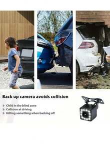 12 LED HD CCD Car Backup Camera, Front & Rear View Camera, Night Vision Wide Angle For Cars, RVs, Parking Monitor