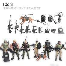 10厘米可动特种部队军事人偶套装，精英反恐特种部队，僵尸模型玩具，反恐士兵模型，可动武器，僵尸玩偶模型 - 彩色 - 查看 24