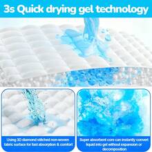 DDCAQIOUA Empapadores desechables para mascotas con productos de aseo gratuitos. Con una estructura absorbente multicapa y un diseño más grande y grueso, son ideales para razas pequeñas, medianas y grandes. Gracias a sus tiras adhesivas en la parte posterior, se mantienen fijos, convirtiéndose en el accesorio perfecto para hogares con perros. - M - Ver 4