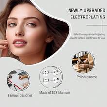 ZDE Women Flat Back Ball Stud Earrings Titanium Hypoallergenic Earrings Stud For Sensitive Ears Simple Classic 3mm-5mm Flat Stud Earring Perfect For Helix Tragus Cartilage Earlobe,3MM,Silver - Silver - 查看 5