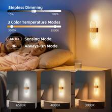 Crystal Motion Sensor Wall Lamp, Acrylic Modern Smart Sensor Wall Light, Night Light, Indoor Motion Sensor Wall Lamp, Wireless LED Wall Light, Wall Lamp, Battery-Powered, Adhesive Design, Rotatable, Portable, Easy To Install, Adjustable Color Temperature And Brightness, Suitable For Hallways, Bathrooms - Multicolor - View 9