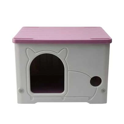 Waterproof Plastic Cat House - Stackable  Cat Shelter For Indoor Outdoor