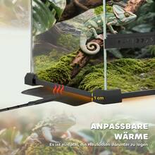 PawHut Glass Terrarium For Reptiles, Raised Floor, Waterproof, Button Lock - 1 - 查看 3