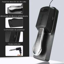 HONGHCL Pedal de Sustain - Pedal de Sostenimiento Universal con Interruptor de Polaridad Parte Inferior de Goma Antideslizante - Pedal Sustain para Teclado Electrónicos - 1 - Ver 4
