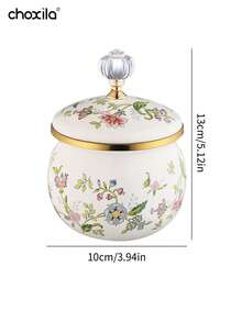 1pc搪瓷水壶画花瓶1.2升大容量水壶咖啡壶窄口油壶煮茶壶家用煮茶壶茶壶适用于电炉燃气泡茶煮咖啡 - 搪瓷茶壺 - 查看 15