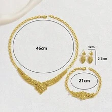 1 Set Dubai Vintage Wedding Jewelry Set 21k Gold Plated Arabic Muslim Punk Hip Hop Necklace Middle Eastern Women Jewelrys - Jewelry Set - View 11