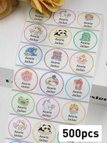 定制防水贴纸，个性化姓名标签贴纸，返校用品，定制姓名标签贴纸，托儿所标签，可定制贴纸，定制贴纸，学习用品，托儿所必备品，节日日历 - 風格8 - 查看 9