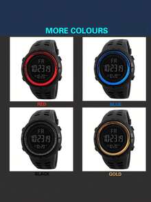 Đồng hồ thể thao điện tử đa chức năng thời trang dành cho nam và nữ, màn hình lớn, ngoài trời - Một cỡ - Xem 4