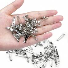 100 Pieces Of Silver Brooch Pin Fasteners, Strip Pins - Suitable For Badges, DIY Projects, Sewing, Party, Wedding Name Tags, And Clothing Accessory Fixation - Multicolor - View 6