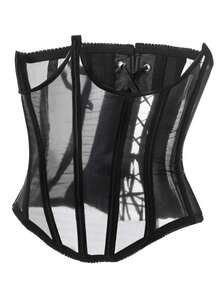 1件装女士黑色透明束腰带 - 黑色 - 查看 2