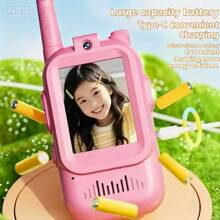 1pc Children's Walkie Talkie - Long Communication Range - Easy Operation - - Suitable For Family Interaction And Outdoor Activities - Communication Distance Over 3km - Compact And Portable - Super Quiet Listening Design - For 3-10 Years Old Boys - Suitable For Parent-Child Travel, Camping, Kindergarten Educational Games, Dialogue, Video, Birthday Gift, Holiday Gift, Christmas Gift, Christmas Eve Gift, Perfect Gift, Toys, Games - Multicolor - View 6