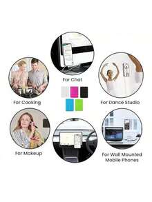 1 Silicone Suction Cup Phone Grip, Suction Phone Holder, Selfie And Video Hands-Free Sticky Phone Grip, Phone Finger Grip - 彩色 - 查看 6