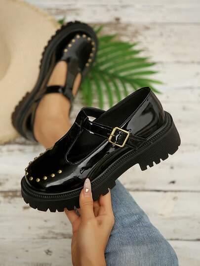 1 pereche mocasini casual de culoare solidă pentru adolescenți, pantofi Oxford la modă, cu talpă joasă și versatilă, cu talpă moale, primăvară/toamnă