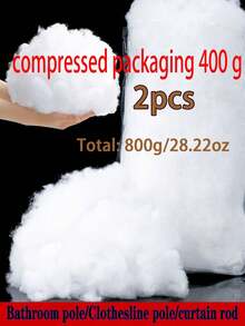 1件750克高品质填充物，超细羽绒棉，真空压缩丝棉，聚酯纤维填充物，适用于枕头、靠垫、编织娃娃、钩编、工艺品、毛毡、填充物、艺术与手工艺品、DIY填充物、毛绒玩具、枕头填充物，也适用于猫窝、狗窝、豆袋沙发等。 - 彩色 - 查看 15