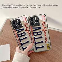 Funda para teléfono con diseño de matrícula de California, compatible con teléfonos ,  17,  16 Pro Max,  15 Pro Max,  13 y  12. Fabricada en TPU, ofrece protección contra golpes y caídas. Un regalo perfecto para aficionados a los coches, amantes de los viajes por carretera y quienes celebran el sesquicentenario de California. Ideal para amigos, familiares y aventureros. - Negro - Ver 6