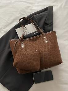 BAILEE 套装包，时尚休闲度假风，轻便易携，金色五金配件饰以铆钉，双提手设计，小巧可单独携带，可用作化妆包或零钱包，拉链封口，多隔层设计，大容量，防水耐磨。 - 彩色 - 查看 9