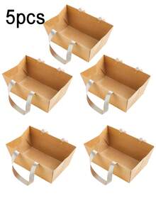 10pcs Kraft Paper Baskets, Kraft Paper Gift Baskets With Handles, 9.8 X 6.5 X 4.3 Inches - Gift Wrapping, Weddings, Parties, Easter, Valentine's Day, Suitable For Various Holiday Gifts - Multicolor - View 6