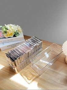 Desk Storage Box, Cosmetic Storage Basket, Jewelry Storage Box, Acrylic Transparent Makeup Tool Organizer, Stationery & Miscellaneous Storage Box, Dorm Organizer, Stackable Shelves,Room Decor - Multicolor - View 4
