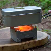 便携式露营酒精炉燃烧器固体酒精燃料折叠炉户外迷你烈酒烹饪野餐烧烤蜡炉，便携式酒精炉户外超轻炉露营徒步背包旅行