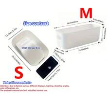 6/3pcs White Storage Boxes, Desktop Storage Boxes, Household Cosmetic Storage Boxes, Bathroom Kitchen Dorm Sundries Snack Storage Boxes, Kitchen Refrigerator Food Storage Boxes, Classroom Pen Storage Boxes, Christmas Gift - White - View 5