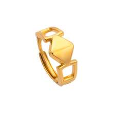 1pc Geometric Rhombus Open Ring, Minimalist Luxury Style, Suitable For Urban Women's Daily Commute, Dating, Fashion Enthusiasts' Accessory Choice - Square Ring - View 4