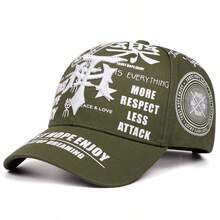 1顶男士户外可调节棒球帽，哥特字母印花嘻哈风格运动帽 - 多色的 - 查看 15