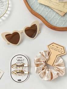 10个伴娘求婚礼物真丝发圈 - 真丝发带，适合单身派对回礼、婚礼发饰（不伤发设计，浪漫礼盒填充物，适合新娘派对、DIY新娘纪念品）、单身派对回礼、婚礼派对用品、生日派对、毕业季（款式随机发货） - 香檳色 - 查看 4