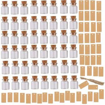 زجاجة زجاجية شفافة بسدادة خشبية، زجاجة أمنيات محكمة الإغلاق من البورسيليكات عالي الجودة، زجاجة الانجراف