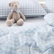 Checkered Comforter Twin (66x90Inch), Black White Plaid Gingham Bed Set, Lightweight Microfiber Geometric Preppy Bedding, 2 Pieces, Bedding F2BF - 13 - Gingham - Xanh dương - Xem 8