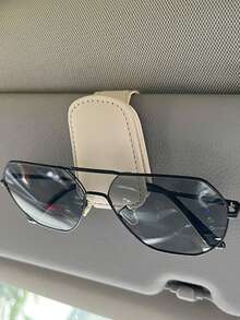 1pc Colorful, Lightweight, Portable, Sturdy, Scratch-Resistant, Easy-To-Store Leather Eyeglass Clip - A - View 6