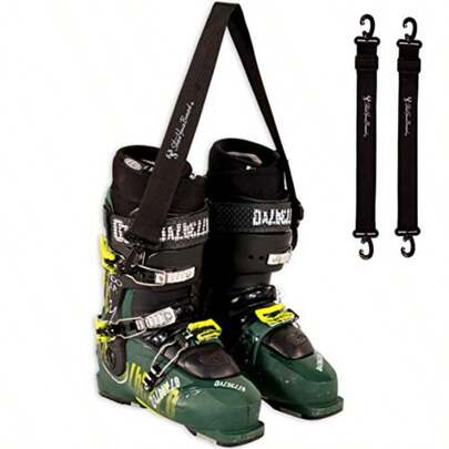 Ski And Boot Carrier Strap 2-Pack Adjustable Ski Boots And Snowboard Boot Strap Sling Heavy-Duty Shoulder Carrying Strap For Men And Women 2 Pack