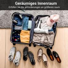 2021 Suitcase Set, Hard Shell Suitcase, Wheeled Suitcase, Travel Suitcase, 4-Wheel Carry-On Luggage, ABS Material, Black+Brown - Black+Brown + ABS - View 10