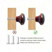 Vintage Round Cabinet Knobs Glazed Ceramic Round Knobs For Dresser Drawer, Antique Drawer Pull For Home Decor Door Handles - Blue - View 4