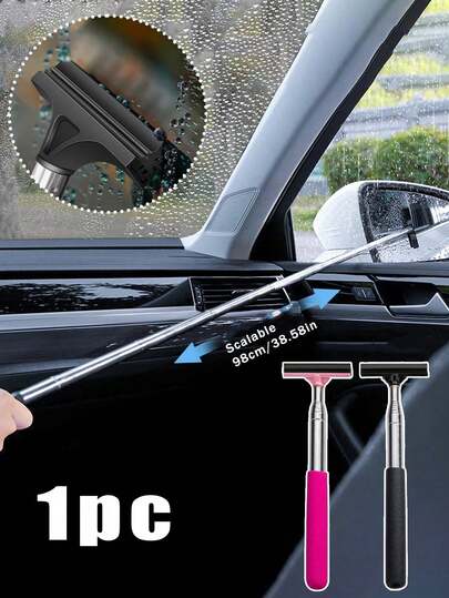 Car Rearview Mirror Wiper, Defogging And Removing Water From Car Window Glass, Cleaning Car Wiper Blade, Stainless Steel Telescopic Wiper Strip,Telescopic Bracket Wiper Strip, Wiper, Cleaning Manual Wiper, Suitable For Rainy Travel, Foldable And Portable,Smooth, Silent, And Crystal-Clear Wipe Every Time,Resisting Heat, Cold, And Wear.Universal Fit - Fits Most Car Models ,Upgrade Your Drive For Less!