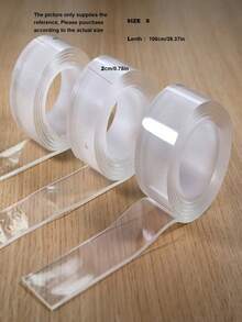 1pc Heavy Duty Double Sided Tape - Reusable, No Trace, Strong Adhesive, Multi-Purpose, Removable, Washable, Suitable For Jack Plate, Hooks, Mats, Murals, Double Sided Tape Fixing Randomly Cut Strong Adhesive Multiple Scenarios Can Be Used