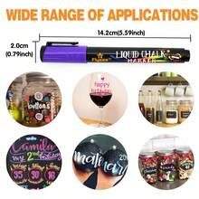 8 قطع/12 قطعة من أقلام الطباشير السائلة الملونة، قابلة للغسيل والمسح الرطب، مناسبة للسبورة السوداء والبيضاء، نوافذ الزجاج المضيئة، رسم على نوافذ السيارة، قلم تحديد فلورسنت