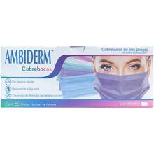 CUBREBOCAS DE 3 PLIEGOS C/ELÁSTICO COLORFULL CAJA C/50 PZAS - NARANJA - Ver 3