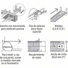 Truper FH-8M, Flexómetro Gripper, contra impacto, 8 m, cinta 25 mm - Flexómetro - Ver 6