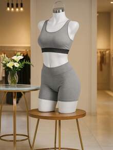 Maniquí de Dama | Exhibidor de Mujer 3/4 de Plástico de Alta Resistencia con Aro Metálico | Cuerpo Femenino para Ropa y Accesorios | Paquete de 1 Pieza - Blanco - Ver 2