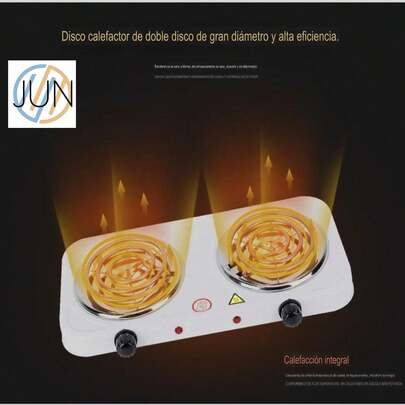 Estufa eléctrica de doble cabezal para uso doméstico (colores aleatorios)