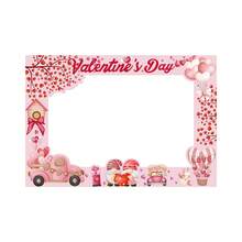 Valentine's Day Photo Booth Props Frame Party Supplies - Valentine's Day Party Decorations Valentine's Day Theme Paper Props Photo Frame Party.