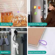 5/10pcs Reusable Magnetic Cable Ties, Silicone Magnetic Straps For Bundling, Bookmarks & Fridge Magnets