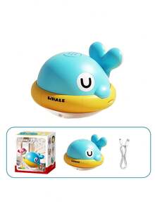 Popular Rechargeable Whale Sprinkler With Light Up, Cute Spray Water Fountain Bath Toy, Interactive Pool Toy For Toddlers Kids, Lovely Birthday Gift - Multicolor - View 11
