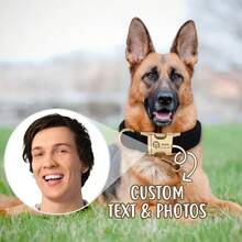 1 件个性化狗项圈天鹅绒，雕刻定制姓名电话号码 ID 标签，柔软舒适可调节项圈，适合小型中型大型犬圣诞节、假期氛围、宠物用品、定制宠物项圈、牵引绳和背带