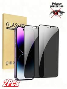 两片装，兼容 17/16 Pro Max/16 Pro/16/16 Plus/15 Pro Max/15/15 Pro/15 Plus/14 Pro Max/14 Pro/14/14 Plus/13 Pro Max/13/13 Pro/12/11，6.9 英寸防窥钢化玻璃膜，触感顺滑灵敏，兼容 防窥屏幕保护膜，手机配件，黑色边框丝网印刷防窥屏幕保护膜 - 黑色 - 查看 13