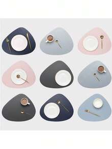 Best-Selling Asymmetric PU Waterproof, Oil-Resistant, Heat-Resistant Placemat, Dining Mat, Bowl Mat - Multicolor - View 4