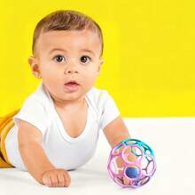 1个柔软婴儿感官摇铃玩具，旋转摇铃，早教学习，可弯曲抓握，婴儿抓握球，婴儿礼物