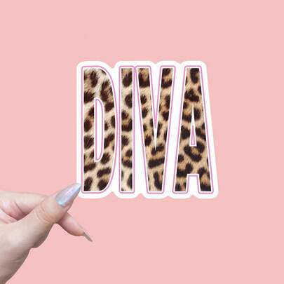Cesur Leopar Pembe Diva - Vinil Çıkartma - Araba Tamponu, Alet Kutusu, Buzdolabı, Cep Telefonu, Dizüstü Bilgisayar, Alet Kutusu ve Daha Fazlası İçin Uygundur., Buzdolabı Dekorasyonu, Tasarım, Uzun Ömürlü Yapıştırıcı, Ev Dekoratörleri, Kendin Yap Tutkunları